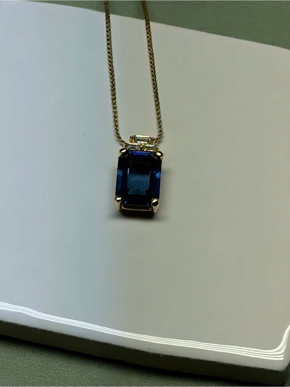 Vintage Christian Dior Blue Crystal Necklace Clip Earrings Demi Parure Signed - Picture 11 of 13